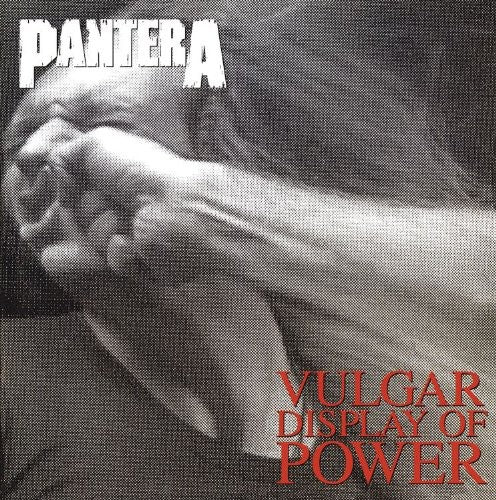 Pantera - Vulgar Display of Power LP record (white/gray marbled vinyl)