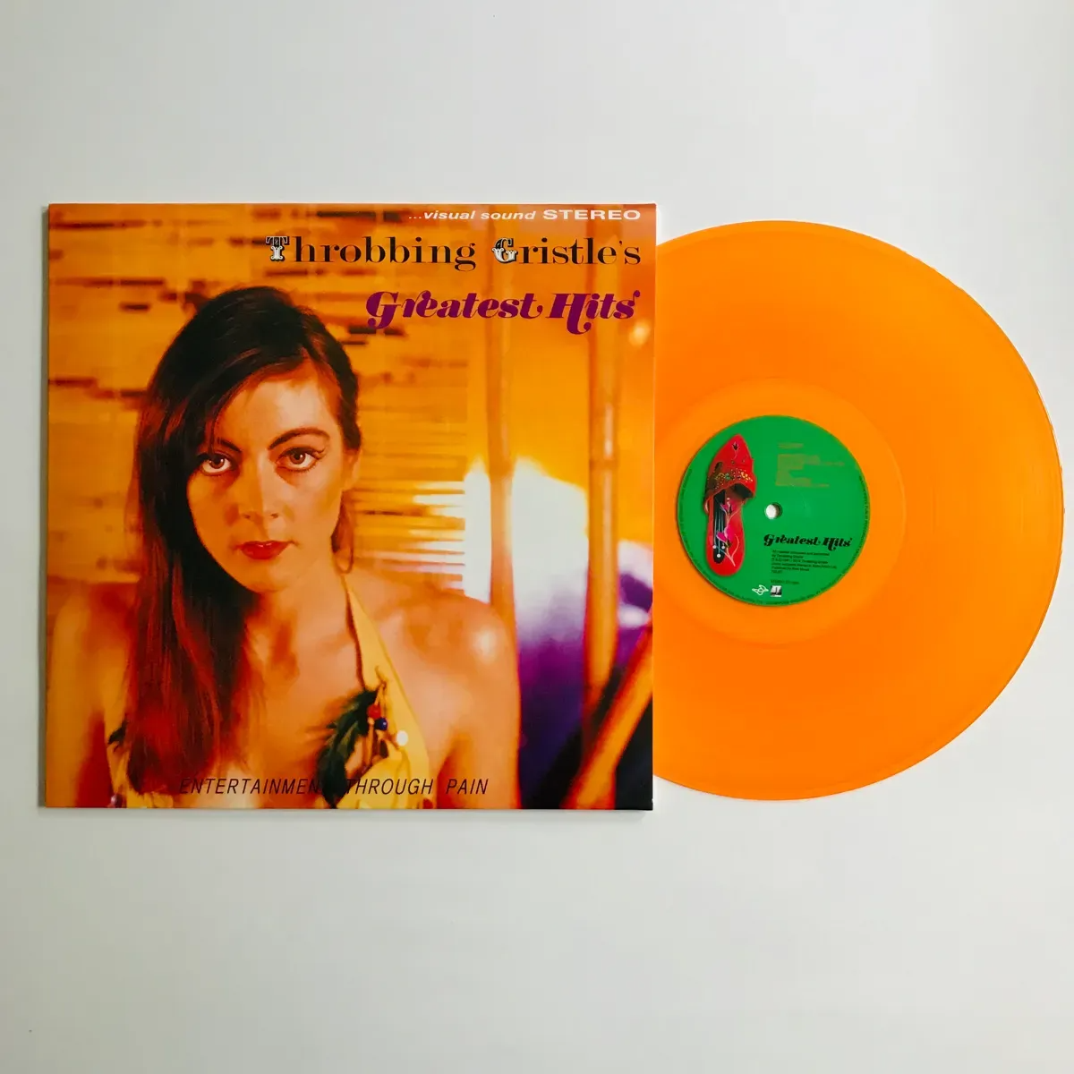 Throbbing Gristle - Greatest Hits LP record (orange vinyl)