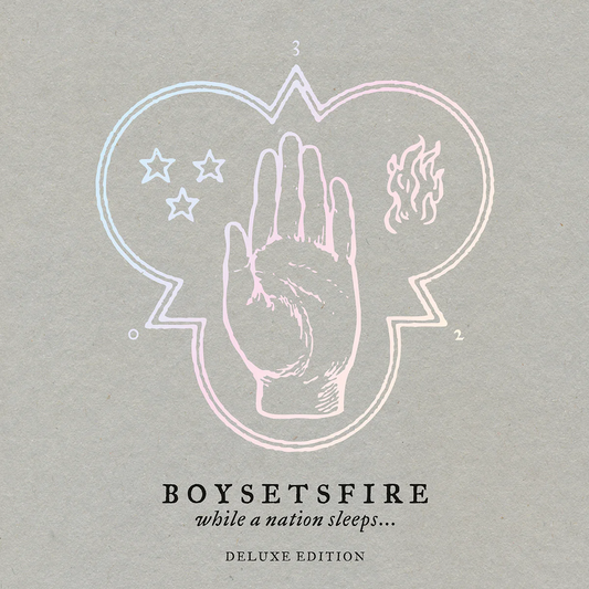 boysetsfire - While A Nation Sleeps LP record (deluxe edition on clear vinyl w/ splatter)